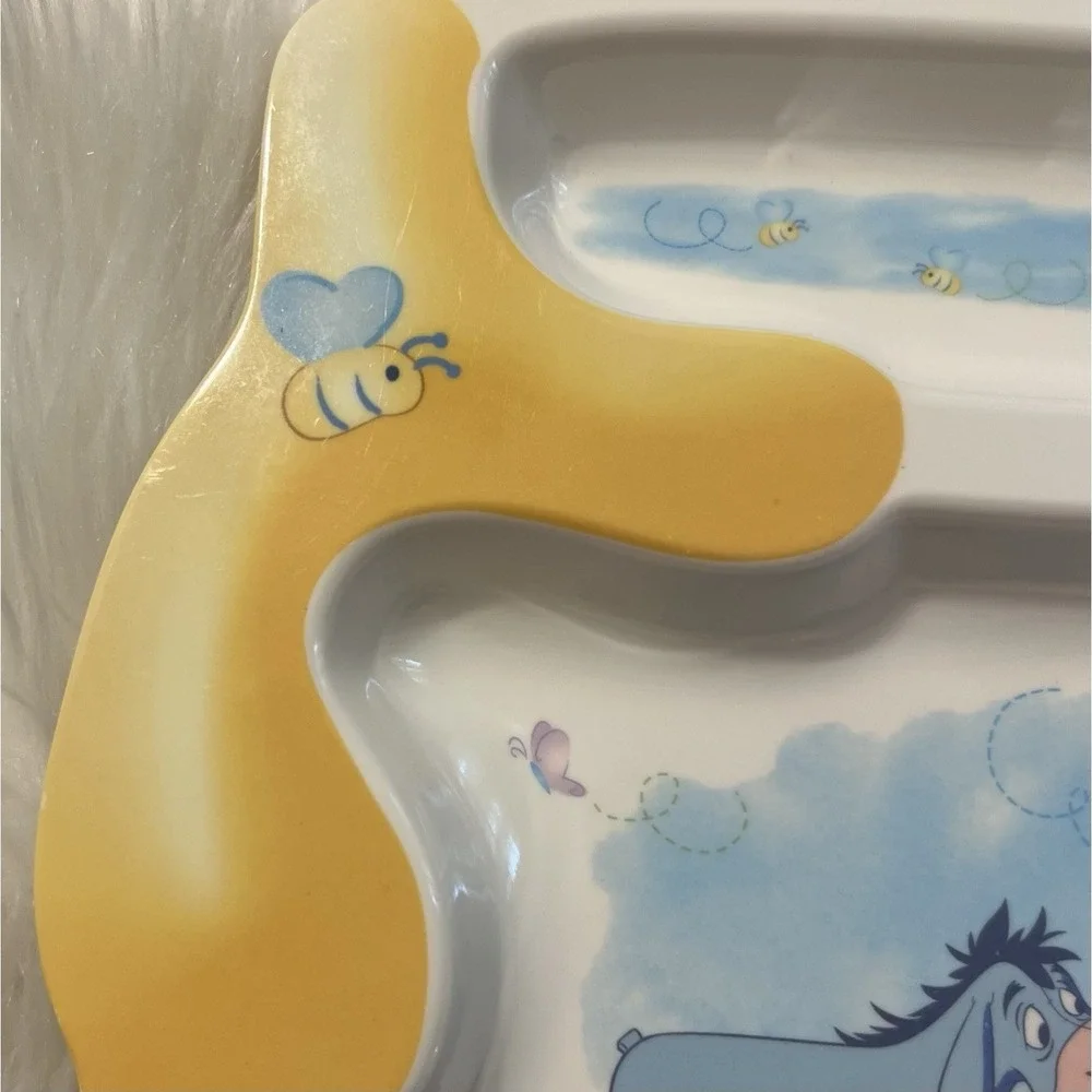 The First Years Disney Winnie the Pooh Melamine Divided Plate Honey Pot Shape
